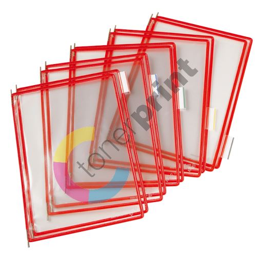 Tarifold rámeček s kapsou a úchyty, A3, otevřený bokem, červený, 10 ks 1