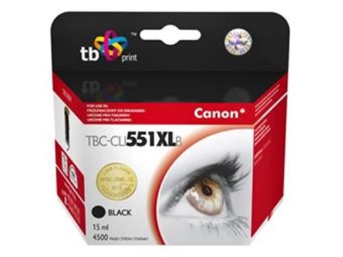Kompatibilní cartridge Canon CLI-551BK XL, 6443B001, TB Print, black, 15 ml