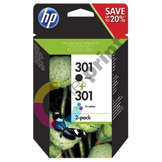 HP originální ink N9J72AE, black/color, blistr, 190/165str., HP 301, HP 2-pack Deskjet 151