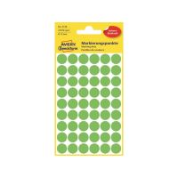 Etikety na ruční popis kolečko průměr 12 mm - světle zelené - 3149