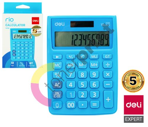 Kalkulačka Deli, modrá E1238