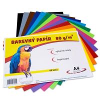 Náčrtkový papír barevný A4, 12 barev x 5 listů