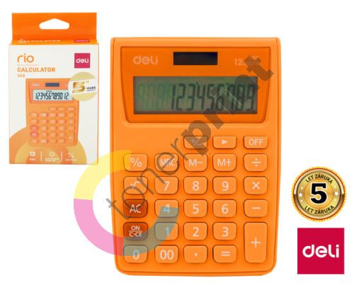 Kalkulačka Deli, oranžová E1122