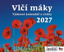 Stolní kalendář 2027 – Vlčí máky plánovací týdenní kalendář (2)