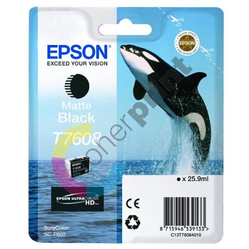 Cartridge Epson C13T76084010, matte black, originál 1