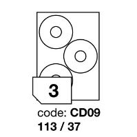 Samolepící etikety Rayfilm Office průměr 113/37 mm 100 archů R0100.CD09A
