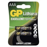 Lithiové baterie GP AAA / FR03 / Micro / 24LF, 1,5 V, 2 ks