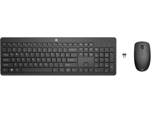 Bezdrátový set klávesnice a optické myši HP 235, CZ/SK, 1600 DPI, USB, černý