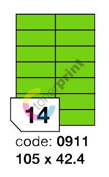 Samolepící etikety Rayfilm Office 105x42,4 mm 300 archů, fluo zelená, R0130.0911D 1