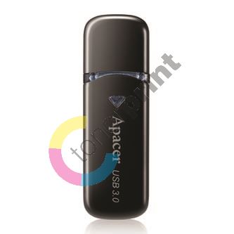 Apacer USB flash disk, USB 3.0, 32GB, AH355, černý, AP32GAH355B-1, USB A, s krytkou