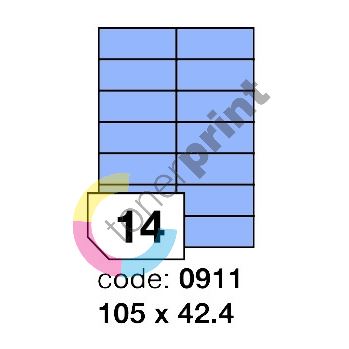 Samolepící etikety Rayfilm Office 105x42,4 mm 300 archů, matně modrá, R0123.0911D 1