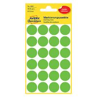 Etikety na ruční popis kolečko průměr 18 mm - zelená - 3597 (5)
