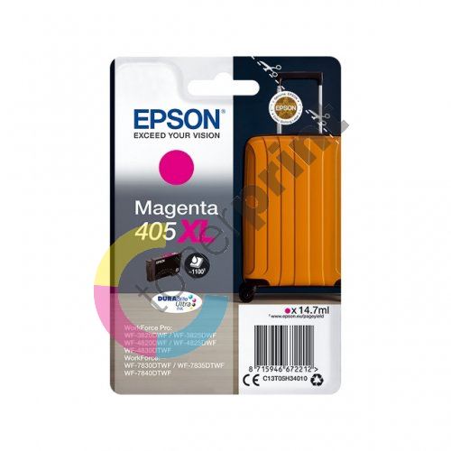 Inkoustová cartridge Epson C13T05H34010, WF-7835DTWF, magenta, 405XL, originál 1