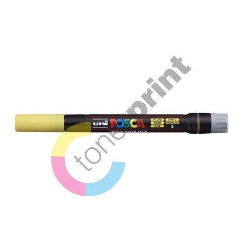 Uni Posca PCF-350 akrylový popisovač, 8 mm, žlutý 1