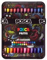 Sada voskových pastelek Uni Posca, 24 ks, mix barev (4)