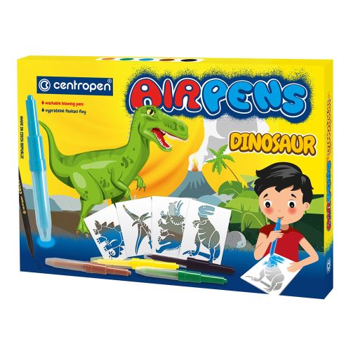 Foukací fixy Centropen 1500/5+1 AIRPENS Dinosaur, sada 6ks 1