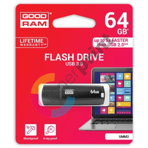 Goodram 64GB, USB flash disk 3.0, UMM3, černá 1