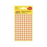 Etikety na ruční popis kolečko průměr 8 mm - světle oranžové - 3178