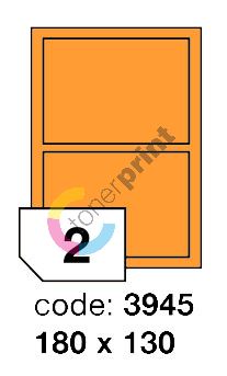 Samolepící etikety Rayfilm Office 180x130 mm 300 archů, fluo oranžová, R0133.3945D 1