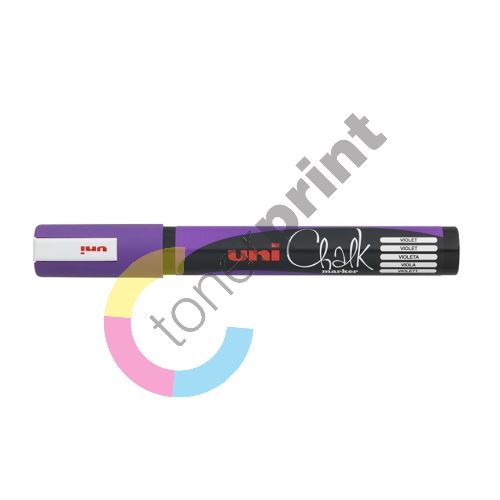 Uni Chalk Marker křídový popisovač PWE-5M, 1,8-2,5 mm, fialový 1