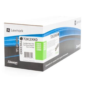 Toner Lexmark 72K2XK0, CS820de, CX820de, CX825de, return, black, originál