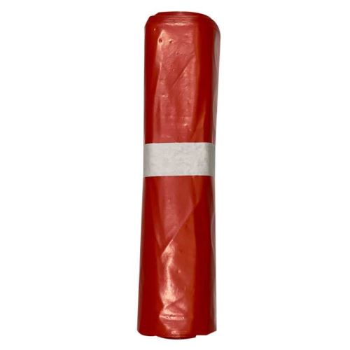 Pevný pytel na odpad LDPE 120 l, 700 × 1100 mm, 60 µm, červený