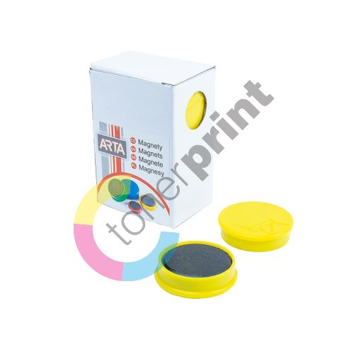 Magnety ARTA průměr 30mm, žluté, 10ks 1