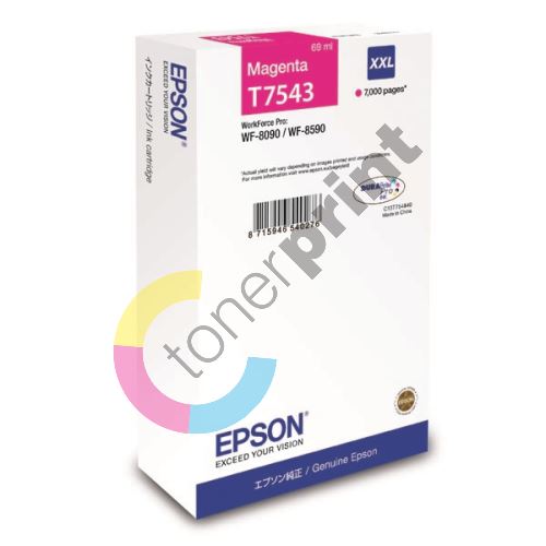 Cartridge Epson C13T754340, XXL, magenta, originál 1