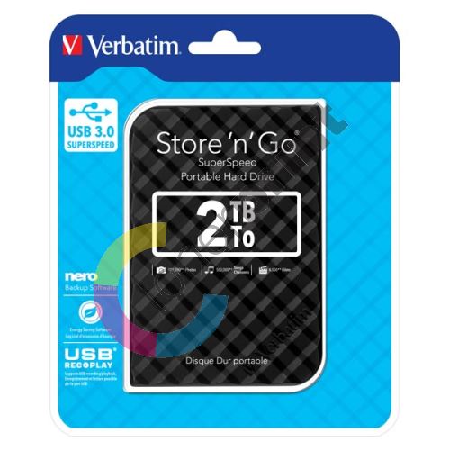 Verbatim Store n Go 2TB, Externí HDD 2,5" USB 3.0, 53195, černý 1