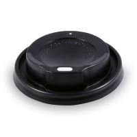 Víčko černé pro kelímky 0,2 l průměr 80 mm - 100 ks