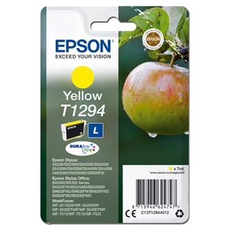 Inkoustová cartridge Epson T1294, C13T12944012, yellow, 7 ml, originál