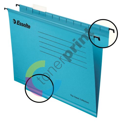 Závěsná registrační karta Esselte Pendaflex A4, modrá 1bal/25ks 1