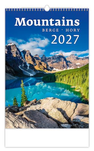 Nástěnný kalendář - Hory 2027 (kalendář s horami na zeď)