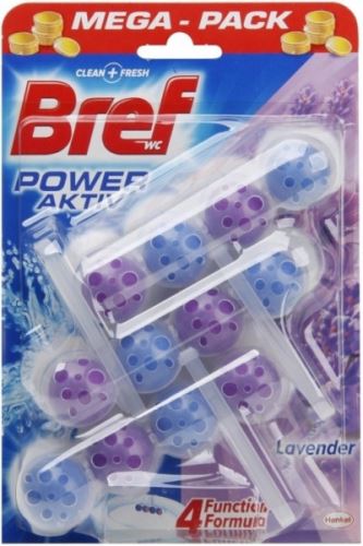 Bref Power Aktiv Lavender závěsný WC blok 3 × 50 g