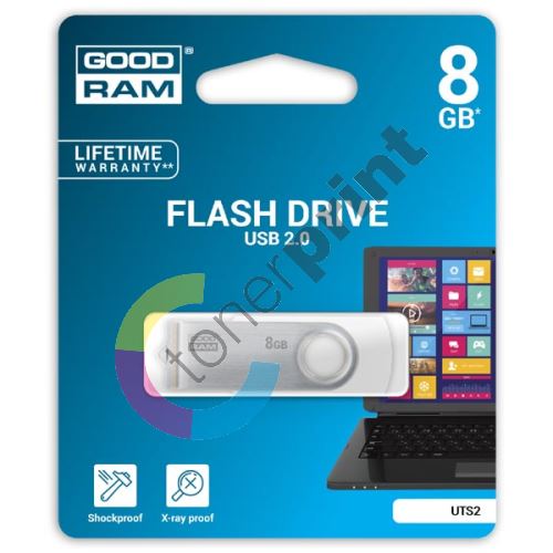 Goodram UTS2 8GB, USB flash disk 2.0, bílá 1