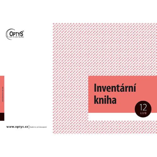 Inventární kniha A4 pro evidenci hmotného a nehmotného majetku – 12 listů (OP1012)