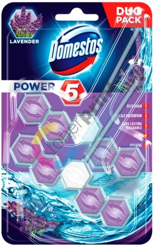 Domestos Power 5 Lavender Wc tuhý blok 2 x 55 g