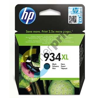 HP originální ink C2P23AE, HP 934XL, black, 1000str., 25,5ml, HP Officejet 6812,6815,Offic