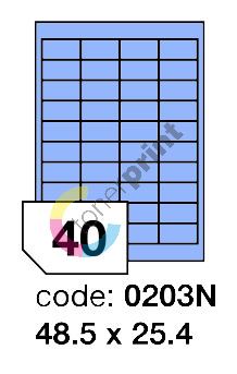 Samolepící etikety Rayfilm Office 48,5x25,4 mm 300 archů, matně modrá, R0123.0203ND 1