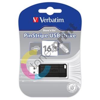 16GB Verbatim Store'n'Go Pinstripe, USB flash disk 2.0, 49063, černá