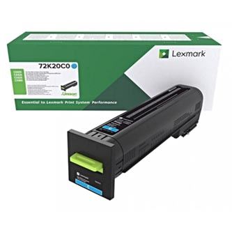 Toner Lexmark 72K2XC0, CS820de, return, cyan, originál