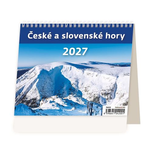 Stolní kalendář 2027 – České a slovenské hory MiniMax týdenní kalendář