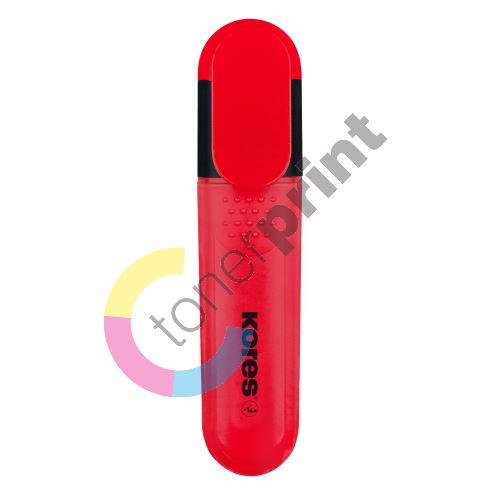 Zvýrazňovač Kores Bright Liner Plus 0,5-5mm, červený 4