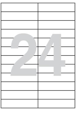 Etikety MP print samolepící A4, 105x25,4 mm, 22ks/arch, 100 archů, bílé