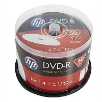 HP DVD-R Printable 4,7 GB 16×, 120 min, 50 ks spindle – DME00025WIP-3