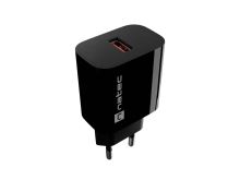 Natec RIBERA 18 W USB-A síťová nabíječka, Quick Charge 3.0, černá – NUC-2393 (1)