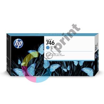 Inkoustová cartridge HP P2V80A, DesignJet Z6, Z9+, cyan, 746, originál