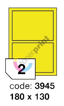 Samolepící etikety Rayfilm Office 180x130 mm 300 archů, matně žlutá, R0121.3945D 1