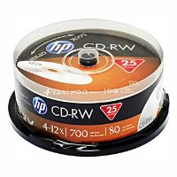 HP CD-RW 700 MB 4–12×, 25 ks Cake Box – CWE00019-3
