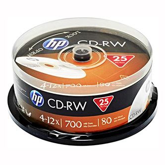 HP CD-RW 700 MB 4–12×, 25 ks Cake Box – CWE00019-3